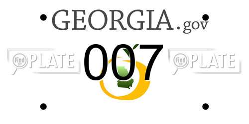 007 Georgia License Plate