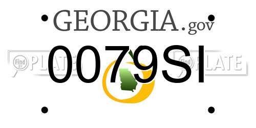 0079SI Georgia License Plate