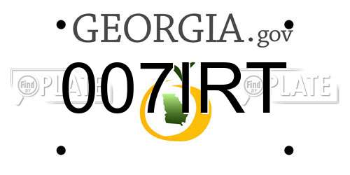 007IRT Georgia License Plate