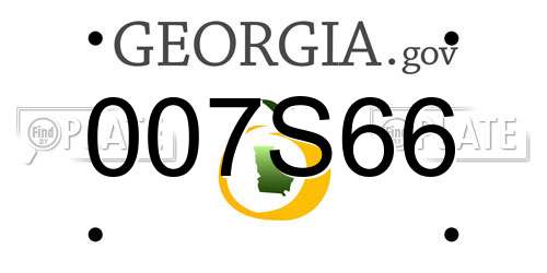 007S66 Georgia License Plate