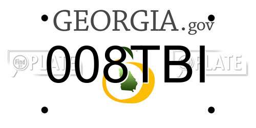 008TBI Georgia License Plate
