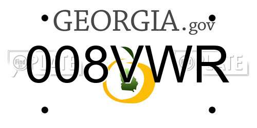 008VWR Georgia License Plate