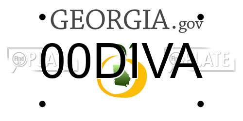 00DIVA Georgia License Plate
