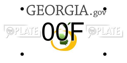 00F Georgia License Plate