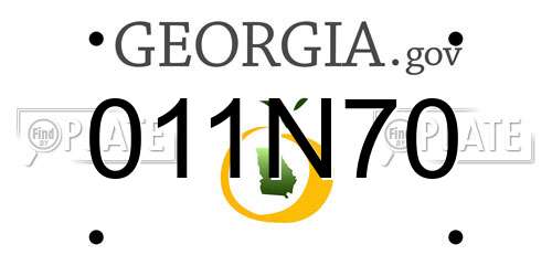 011N70 Georgia License Plate