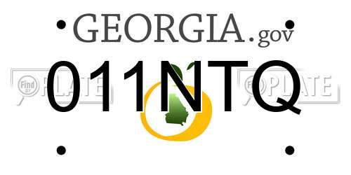 011NTQ Georgia License Plate