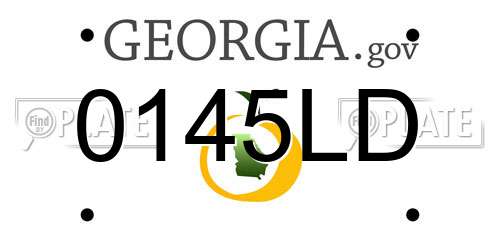 0145LD Georgia License Plate