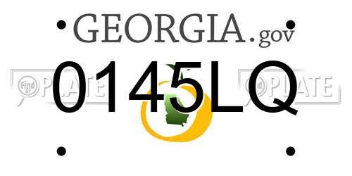 0145LQ Georgia License Plate
