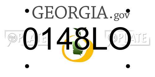 0148LO Georgia License Plate
