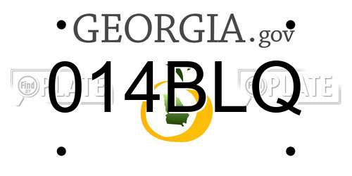 014BLQ Georgia License Plate
