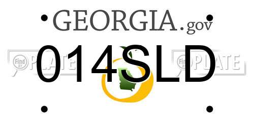 014SLD Georgia License Plate