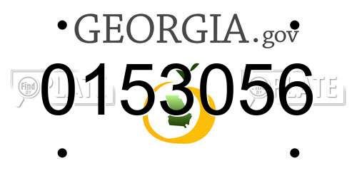 0153056 Georgia License Plate