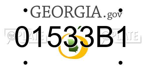 01533B1 Georgia License Plate