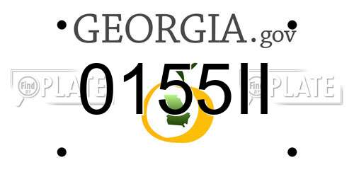 0155II Georgia License Plate
