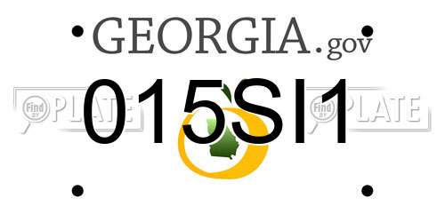 015SI1 Georgia License Plate