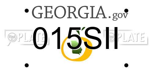 015SII Georgia License Plate