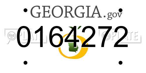 0164272 Georgia License Plate