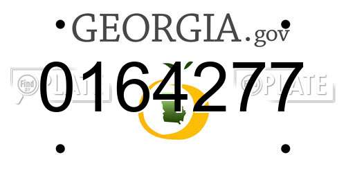0164277 Georgia License Plate