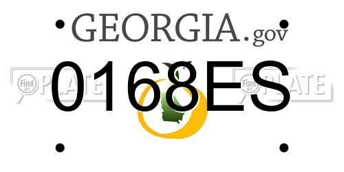0168ES Georgia License Plate