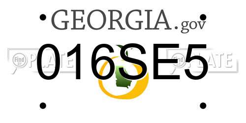016SE5 Georgia License Plate