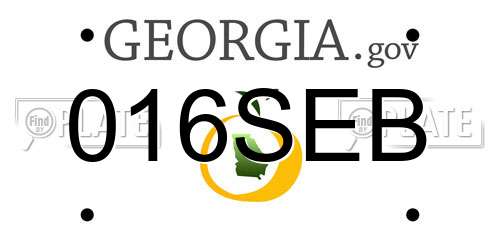 016SEB Georgia License Plate