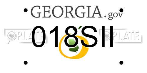 018SII Georgia License Plate