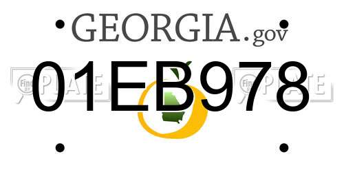 01EB978 Georgia License Plate