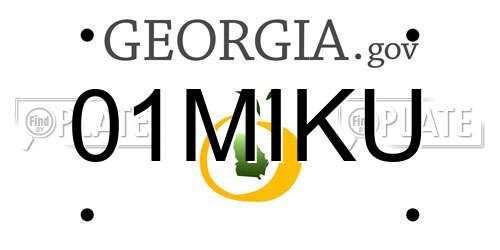 01MIKU Georgia License Plate