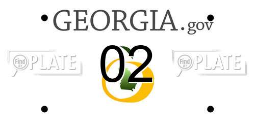 02 Georgia License Plate