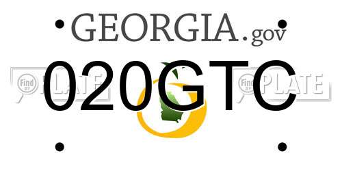 020GTC Georgia License Plate