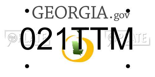 021TTM Georgia License Plate