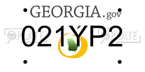 021YP2 Georgia License Plate