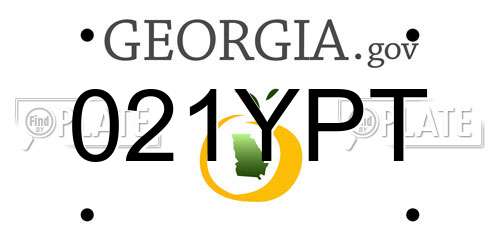 021YPT Georgia License Plate