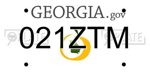 021ZTM Georgia License Plate
