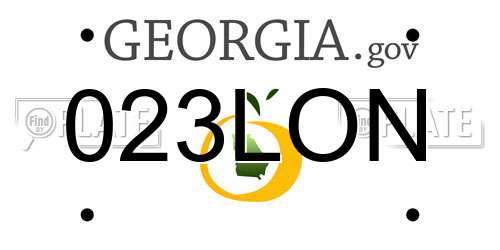 023LON Georgia License Plate