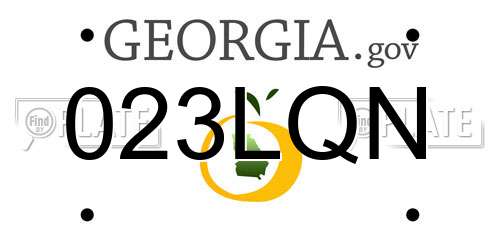 023LQN Georgia License Plate