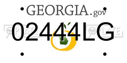 02444LG Georgia License Plate