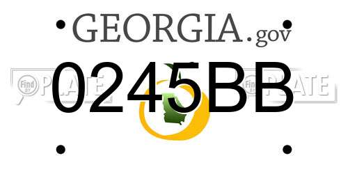 0245BB Georgia License Plate