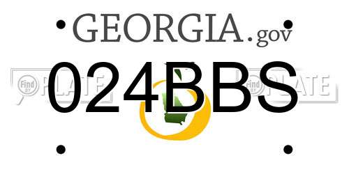 024BBS Georgia License Plate