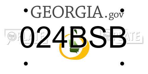 024BSB Georgia License Plate