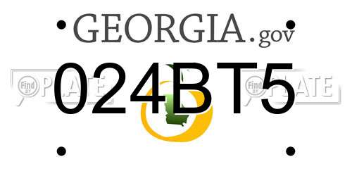 024BT5 Georgia License Plate