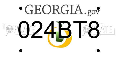 024BT8 Georgia License Plate