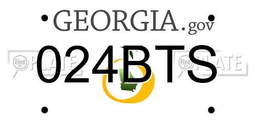 024BTS Georgia License Plate
