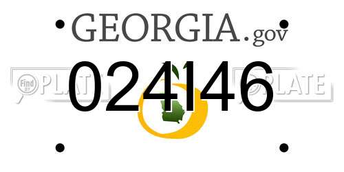 024I46 Georgia License Plate