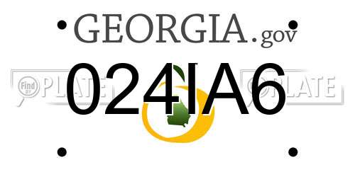 024IA6 Georgia License Plate