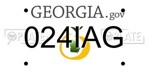 024IAG Georgia License Plate