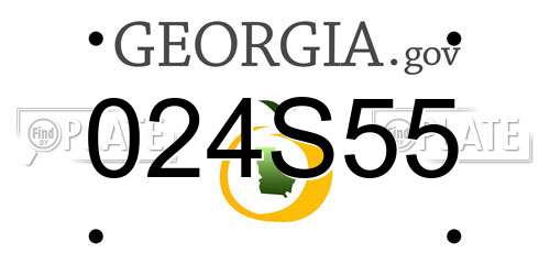 024S55 Georgia License Plate