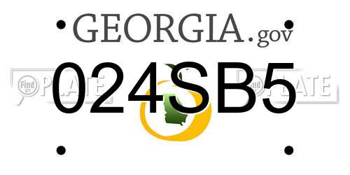 024SB5 Georgia License Plate