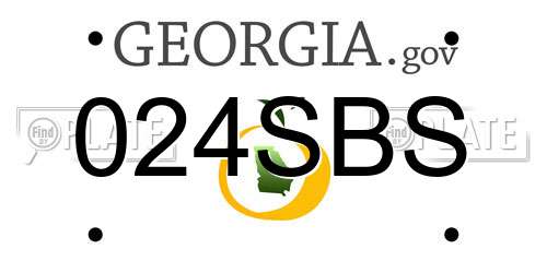 024SBS Georgia License Plate