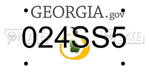 024SS5 Georgia License Plate